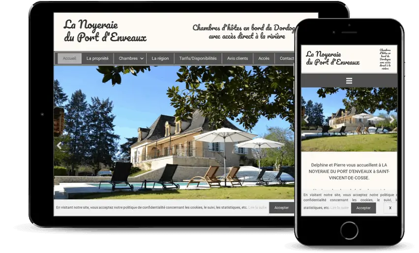 création site web de chambres d'hotes en Dordogne
