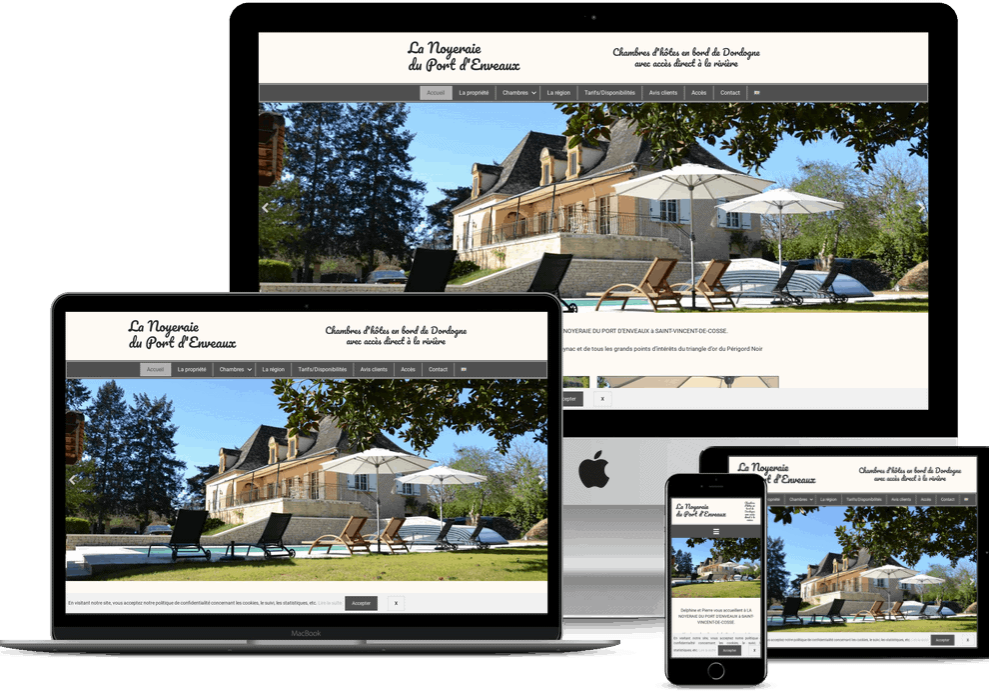 création site web de chambres d'hotes en Dordogne
